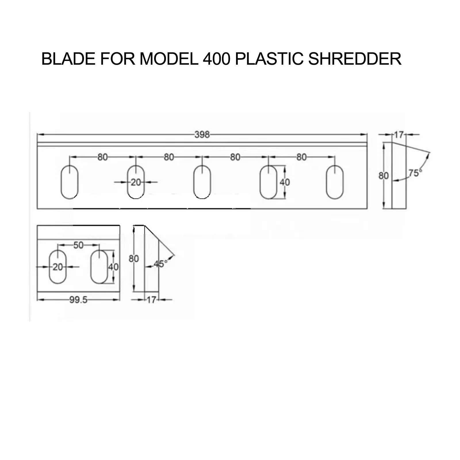 400-plastic-shredder-blades-drawing 400 塑料撕碎机刀片图纸