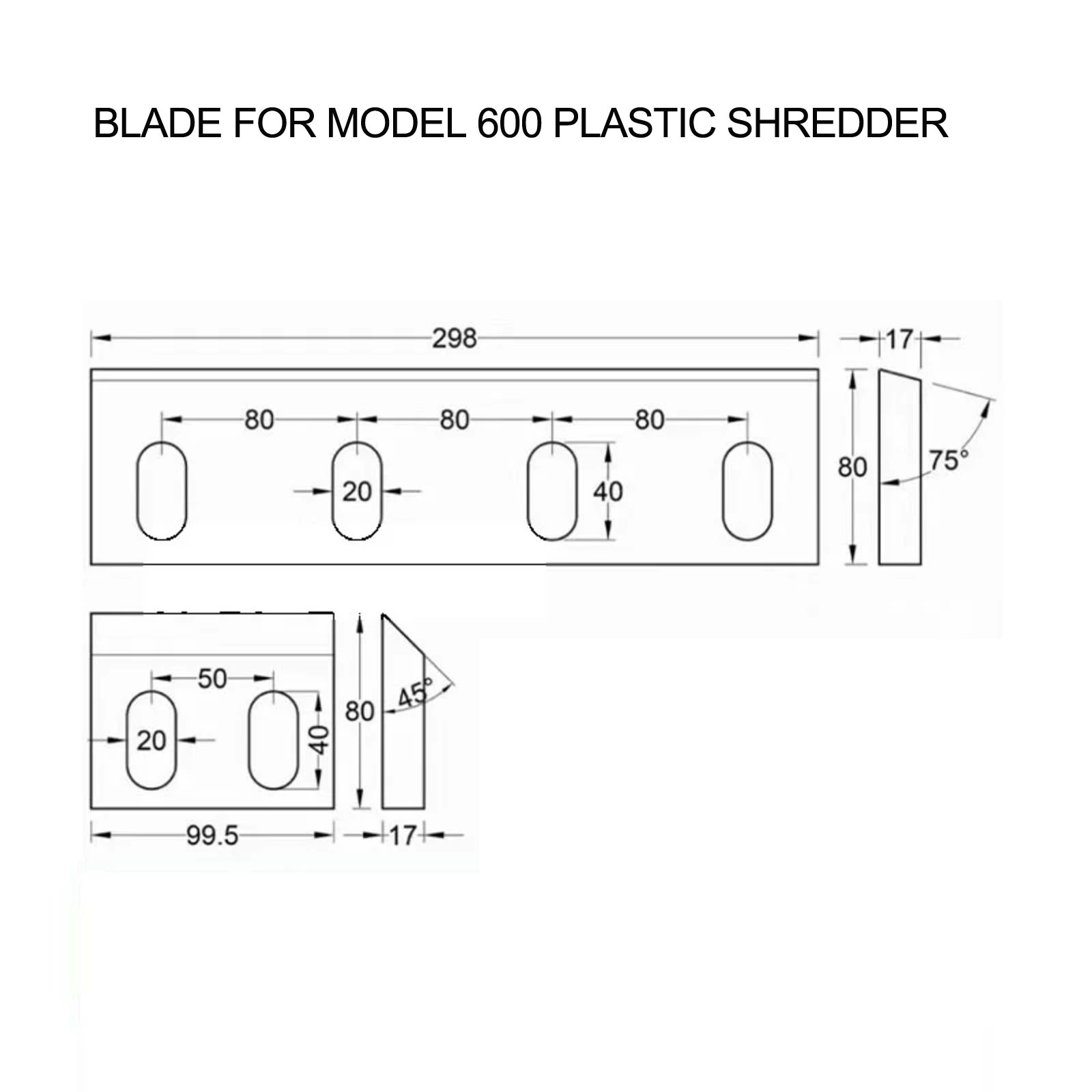 600-plastic-shredder-blades-drawing 600 塑料撕碎机刀片图纸