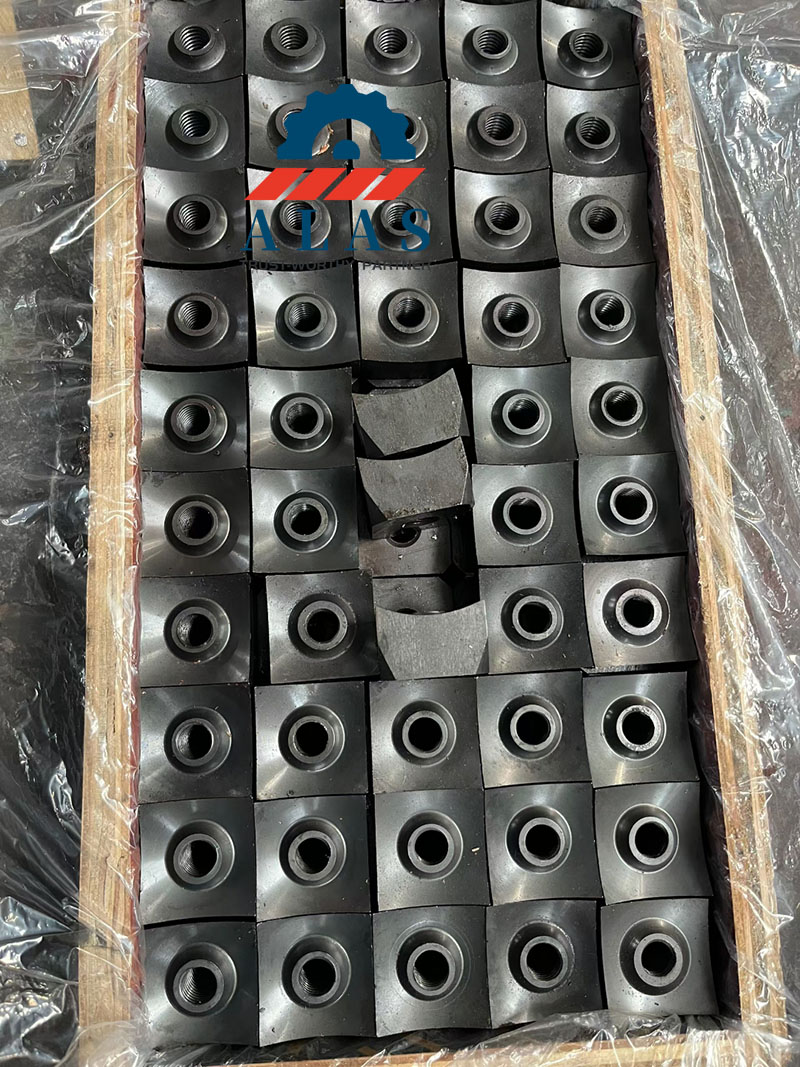 ALAS 重型方凹形撕碎机刀具和分段块，用于工业多轴塑料尺寸缩减