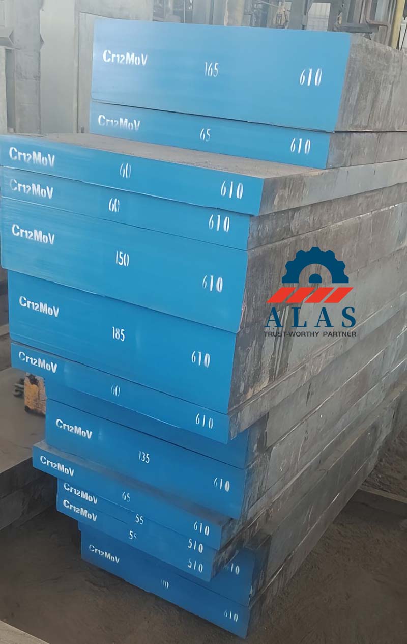 用于制造高耐磨金属剪切刀片的优质 Cr12MoV 工具钢原材料库存