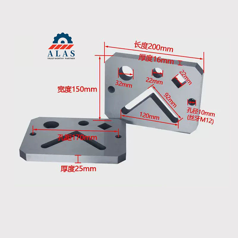 ALAS Ironworker 开槽刀片的技术布局和安装螺栓孔尺寸