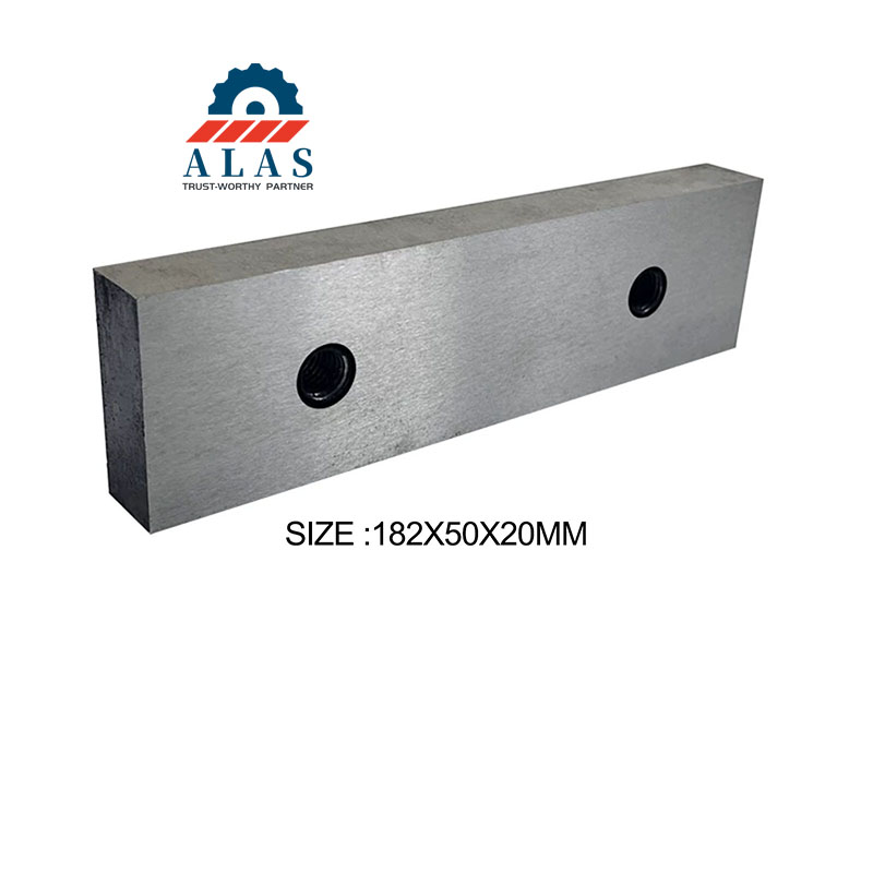 ALAS 重型 H13 和 DC53 工具钢扁钢剪切刀片，尺寸 182x50x20mm，适用于钢铁工人机器